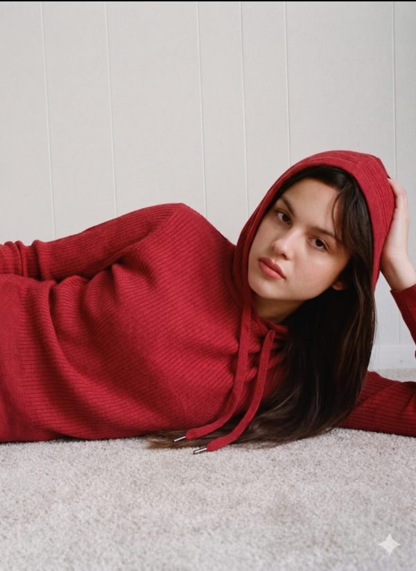 K006 Sweater con capucha canelones